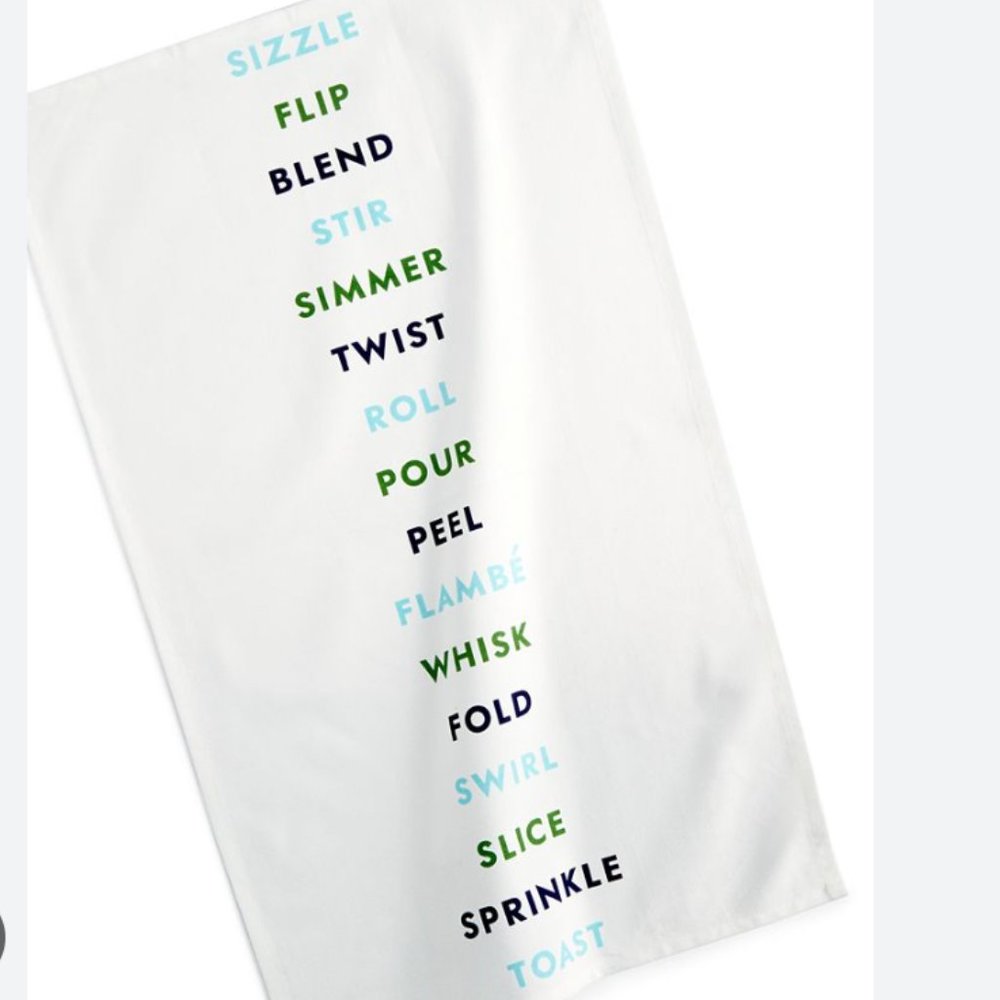 kate spade Swirl Peel Slice Kitchen Towel nwt